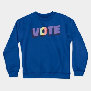 Retro Rainbow Vote Crewneck Sweatshirt